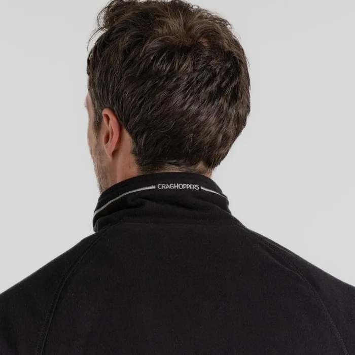 Mens Half Zip Fleece Craghoppers Corey VI Half Zip Fleece Black