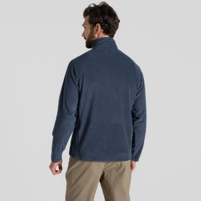 Mens Half Zip Fleece Craghoppers Corey VI Half Zip Fleece Blue Navy Marl