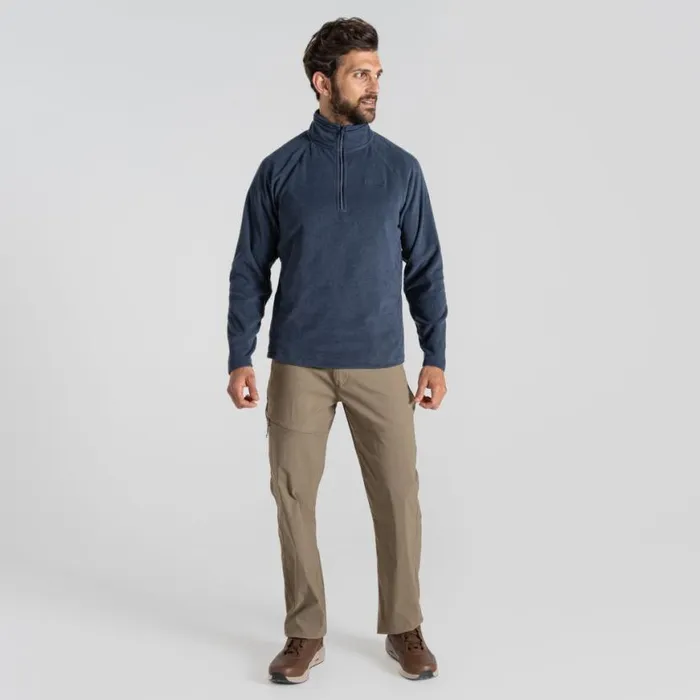 Mens Half Zip Fleece Craghoppers Corey VI Half Zip Fleece Blue Navy Marl