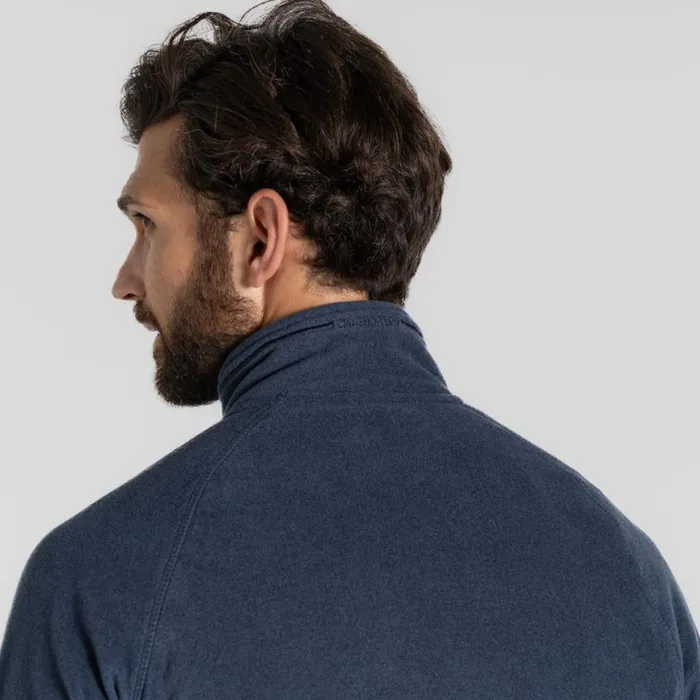 Mens Half Zip Fleece Craghoppers Corey VI Half Zip Fleece Blue Navy Marl