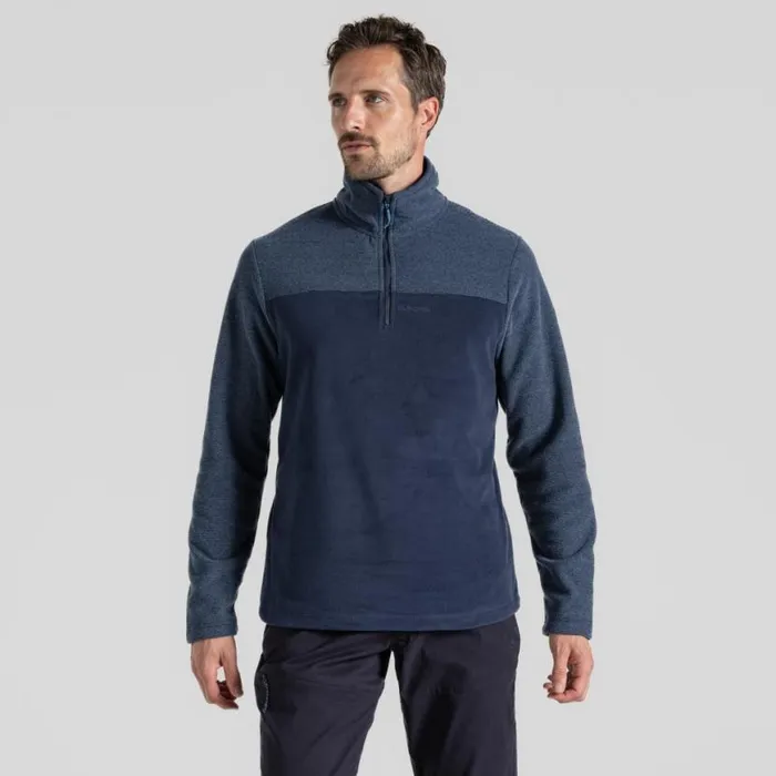 Mens Half Zip Fleece Craghoppers Reon Half Zip Fleece Blue Navy
