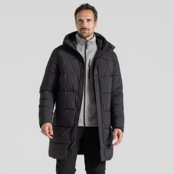 Mens Insulated Jackets Craghoppers Cormac Hooded Insulating Jacket Black