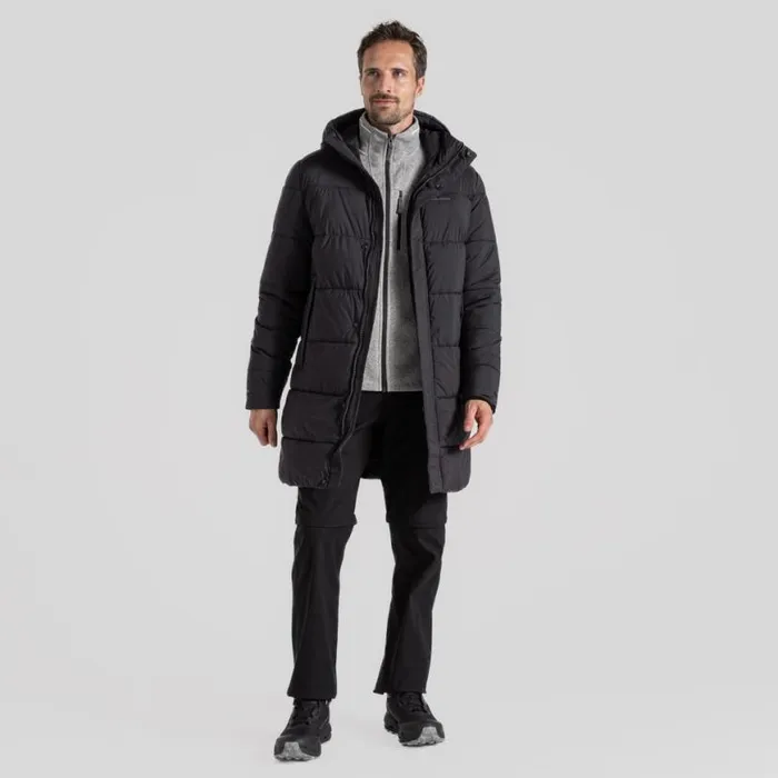 Mens Insulated Jackets Craghoppers Cormac Hooded Insulating Jacket Black