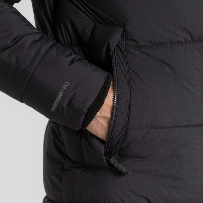 Mens Insulated Jackets Craghoppers Cormac Hooded Insulating Jacket Black