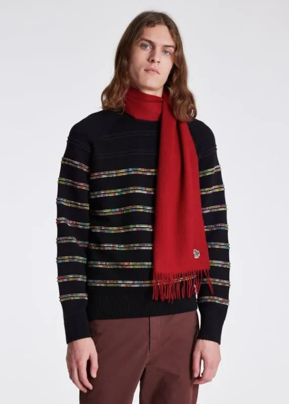Mens Lambswool Zebra Scarf Paul Smith Scarves