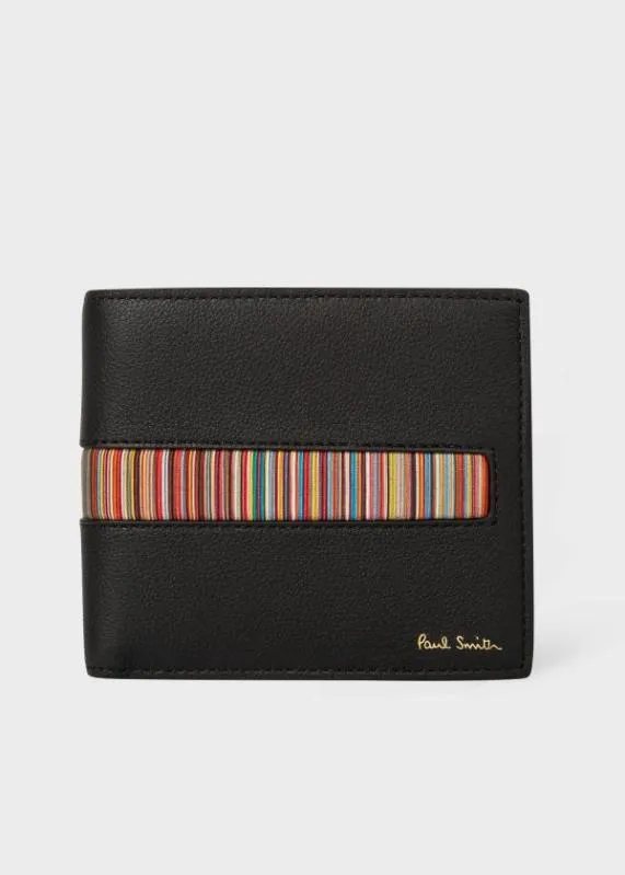Mens Leather Billfold Wallet With 039Signature Stripe039 Insert Paul Smith Monogrammed Gifts