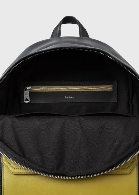 Mens Leather Contrast Pocket Backpack Paul Smith Bags Mens Leather Contrast Pocket Backpack Paul Smith Bags