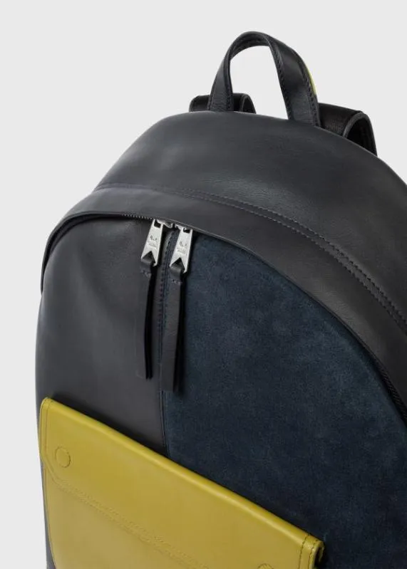 Mens Leather Contrast Pocket Backpack Paul Smith Bags Mens Leather Contrast Pocket Backpack Paul Smith Bags