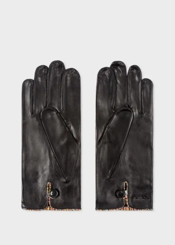 Mens Leather Gloves With 039Signature Stripe039 Piping Paul Smith Travel and Luggage Mens Leather Gloves With 039Signature Stripe039 Piping Paul Smith Travel and Luggage