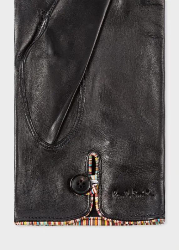 Mens Leather Gloves With 039Signature Stripe039 Piping Paul Smith Travel and Luggage Mens Leather Gloves With 039Signature Stripe039 Piping Paul Smith Travel and Luggage