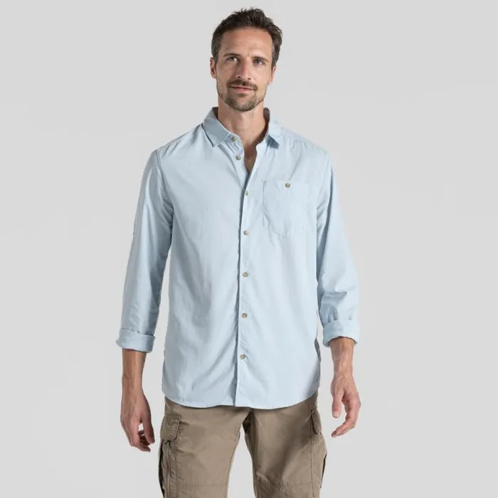Mens Long Sleeve Craghoppers NosiLife Nuoro Long Sleeved Shirt II Niagara Blue Mens Long Sleeve Craghoppers NosiLife Nuoro Long Sleeved Shirt II Niagara Blue