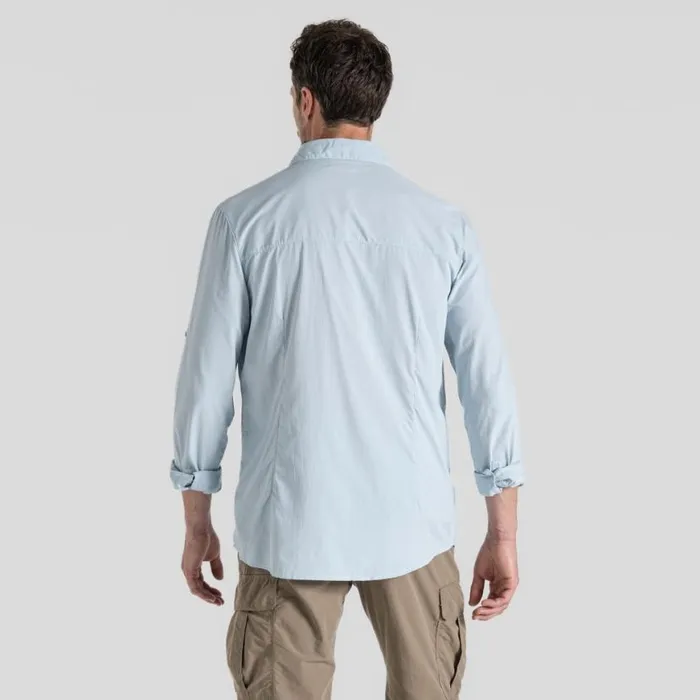 Mens Long Sleeve Craghoppers NosiLife Nuoro Long Sleeved Shirt II Niagara Blue Mens Long Sleeve Craghoppers NosiLife Nuoro Long Sleeved Shirt II Niagara Blue