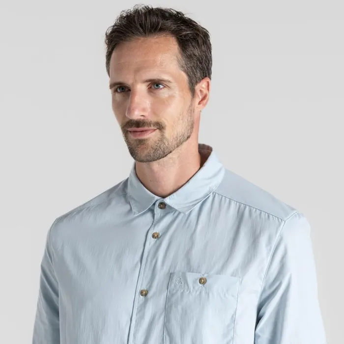 Mens Long Sleeve Craghoppers NosiLife Nuoro Long Sleeved Shirt II Niagara Blue Mens Long Sleeve Craghoppers NosiLife Nuoro Long Sleeved Shirt II Niagara Blue