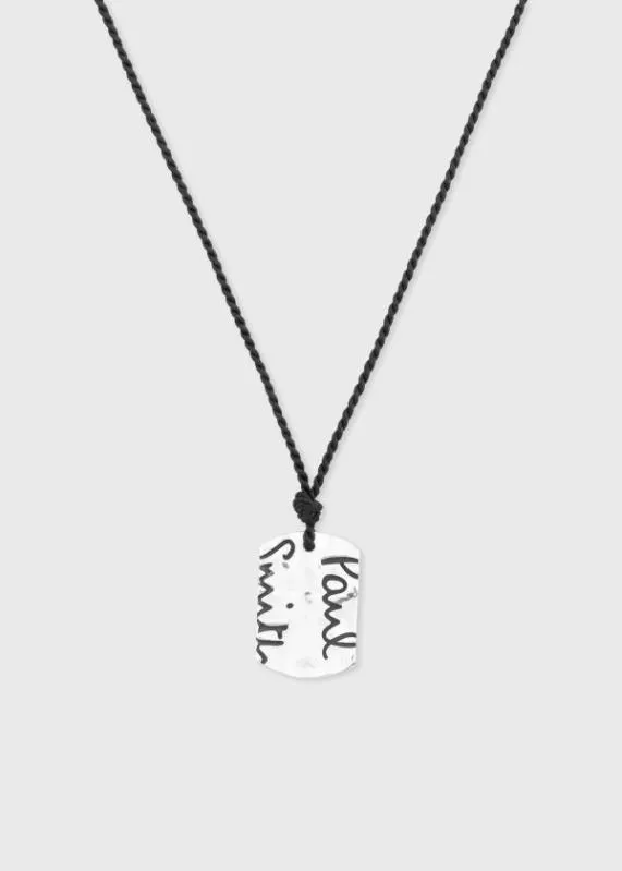 Mens Necklace With Silver Tag Paul Smith Jewelery and Keyrings