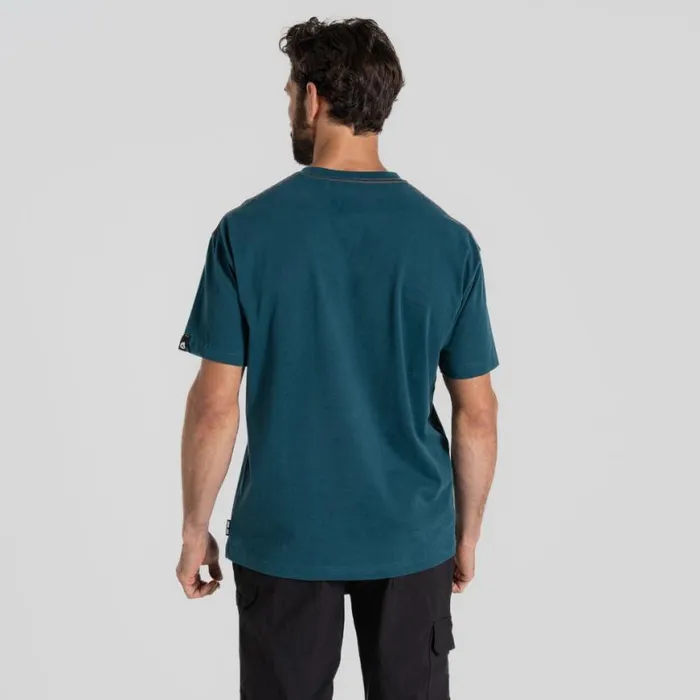 Mens Short Sleeve Craghoppers Batley Workwear TShirt Dark Aegean Blue Mens Short Sleeve Craghoppers Batley Workwear TShirt Dark Aegean Blue