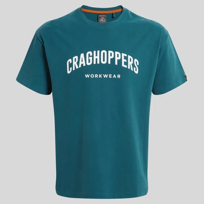 Mens Short Sleeve Craghoppers Batley Workwear TShirt Dark Aegean Blue Mens Short Sleeve Craghoppers Batley Workwear TShirt Dark Aegean Blue
