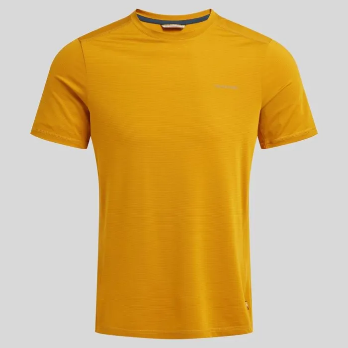 Mens Short Sleeve Craghoppers Charon Short Sleeved TShirt Warbler Yellow