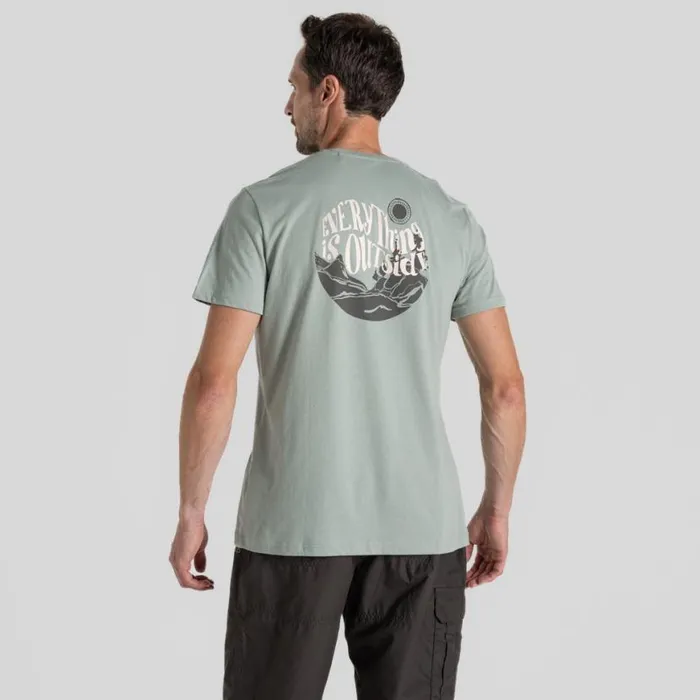 Mens Short Sleeve Craghoppers Lucent Short Sleeved TShirt Lichen Green