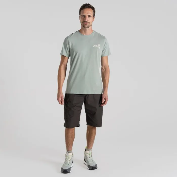 Mens Short Sleeve Craghoppers Lucent Short Sleeved TShirt Lichen Green