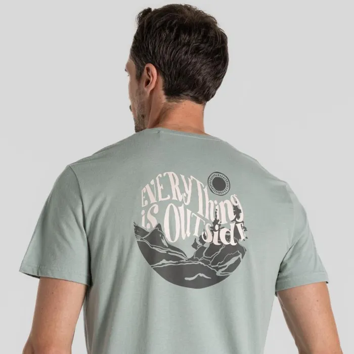 Mens Short Sleeve Craghoppers Lucent Short Sleeved TShirt Lichen Green