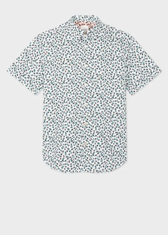 Mens SlimFit 039City Garden039 ShortSleeve Shirt Paul Smith Shirts