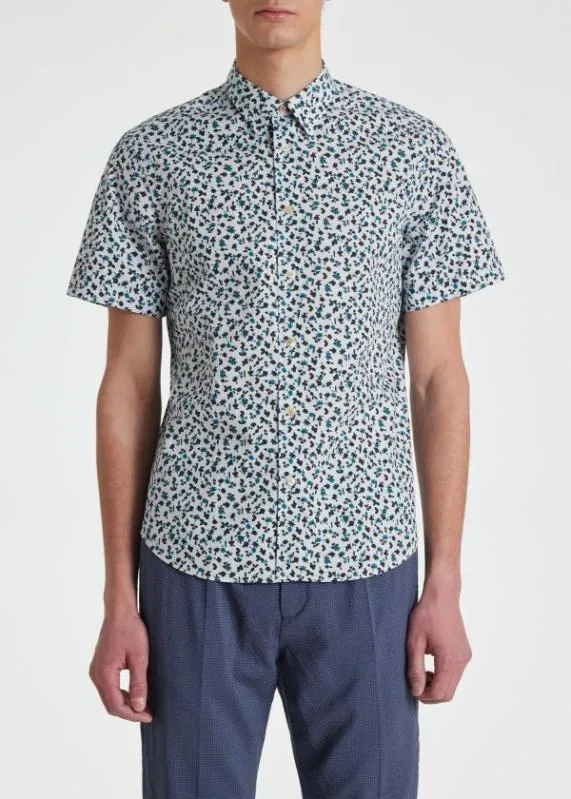Mens SlimFit 039City Garden039 ShortSleeve Shirt Paul Smith Shirts