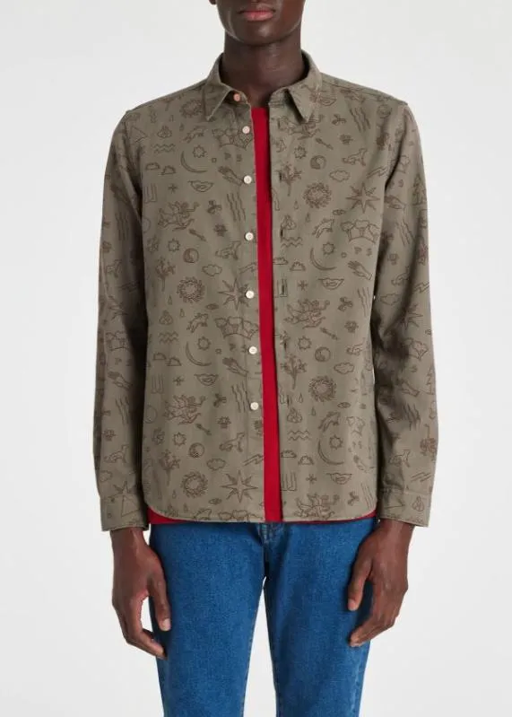 Mens TailoredFit 039Runes039 Shirt Paul Smith Shirts Mens TailoredFit 039Runes039 Shirt Paul Smith Shirts