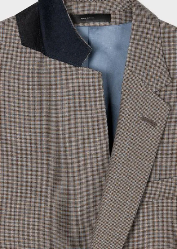 Mens TailoredFit Wool Puppytooth Check SuitPuppytooth TwoButton Blazer Puppytooth Pants Paul Smith Suits