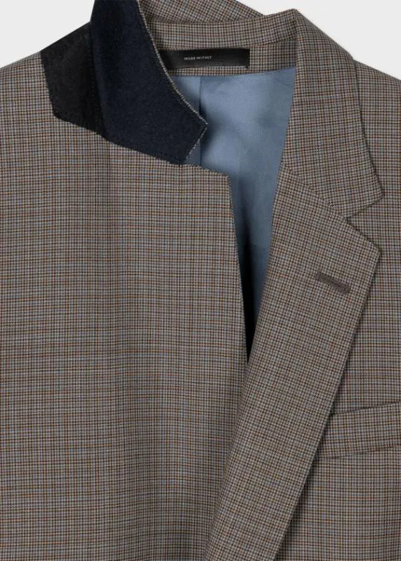 Mens TailoredFit Wool Puppytooth Check SuitPuppytooth TwoButton Blazer Puppytooth Pants Paul Smith Suits