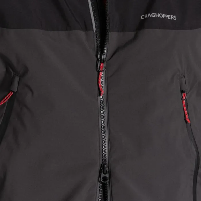 Mens Waterproof Jackets Craghoppers Diggory Stretch Waterproof Jacket Black Black Pepper Mens Waterproof Jackets Craghoppers Diggory Stretch Waterproof Jacket Black Black Pepper