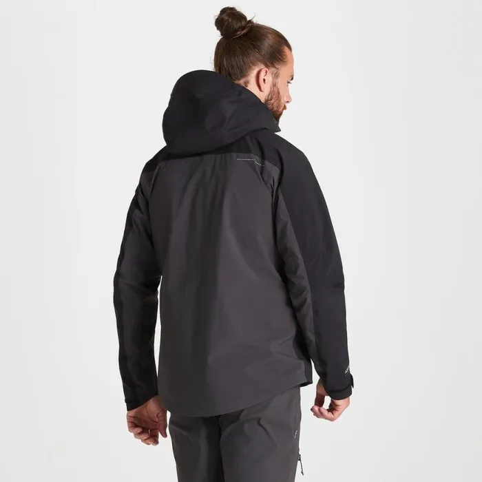 Mens Waterproof Jackets Craghoppers Gryffin Stretch Waterproof Jacket Black Black Pepper