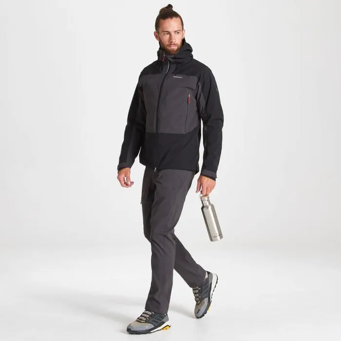 Mens Waterproof Jackets Craghoppers Gryffin Stretch Waterproof Jacket Black Black Pepper