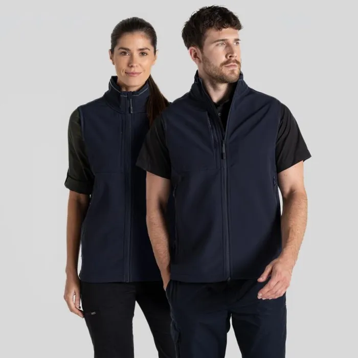 MensWomens Gilets Craghoppers Expert Basecamp Softshell Vest Dark Navy