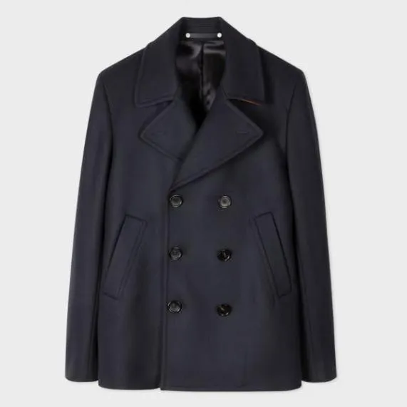 Mens WoolCashmere Pea Coat Paul Smith Coats and Jackets Mens WoolCashmere Pea Coat Paul Smith Coats and Jackets
