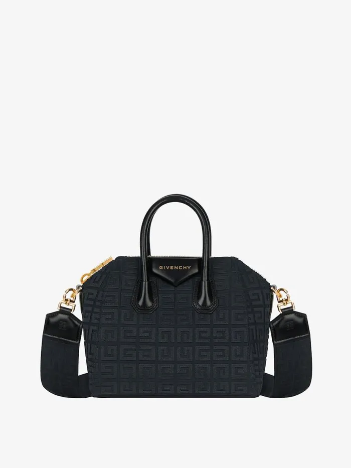 Mini Antigona Bag In 4g Embroidered Canvas Black Women Givenchy Crossbody Bags