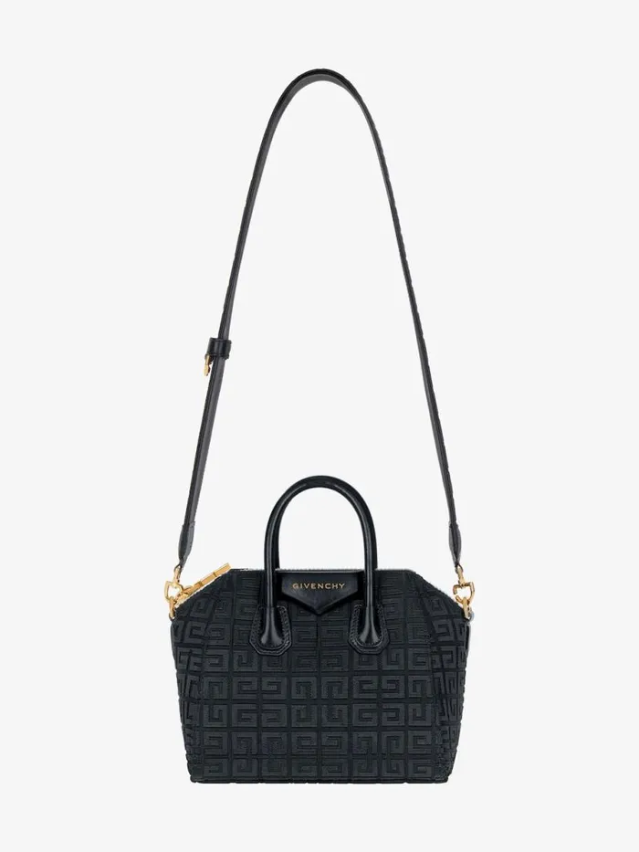 Mini Antigona Bag In 4g Embroidered Canvas Black Women Givenchy Crossbody Bags