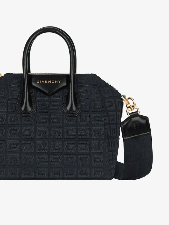 Mini Antigona Bag In 4g Embroidered Canvas Black Women Givenchy Crossbody Bags