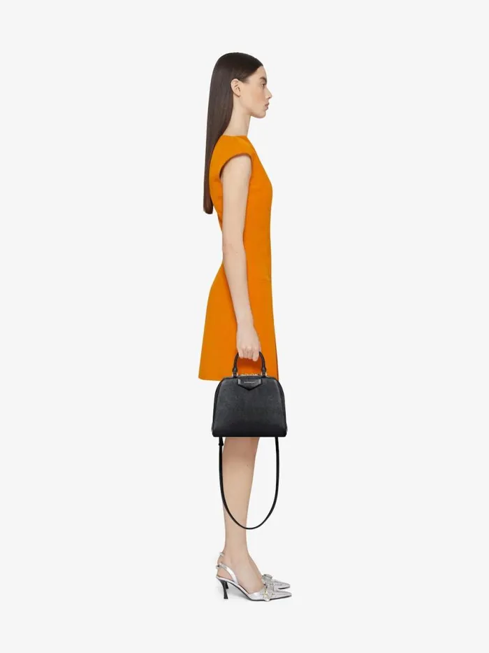 Mini Antigona Cube Bag In Leather Black Women Givenchy Crossbody Bags