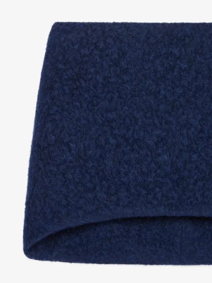 Mini Skirt In Bouclette Alpaca Wool Saphir Blue Women Givenchy Skirts