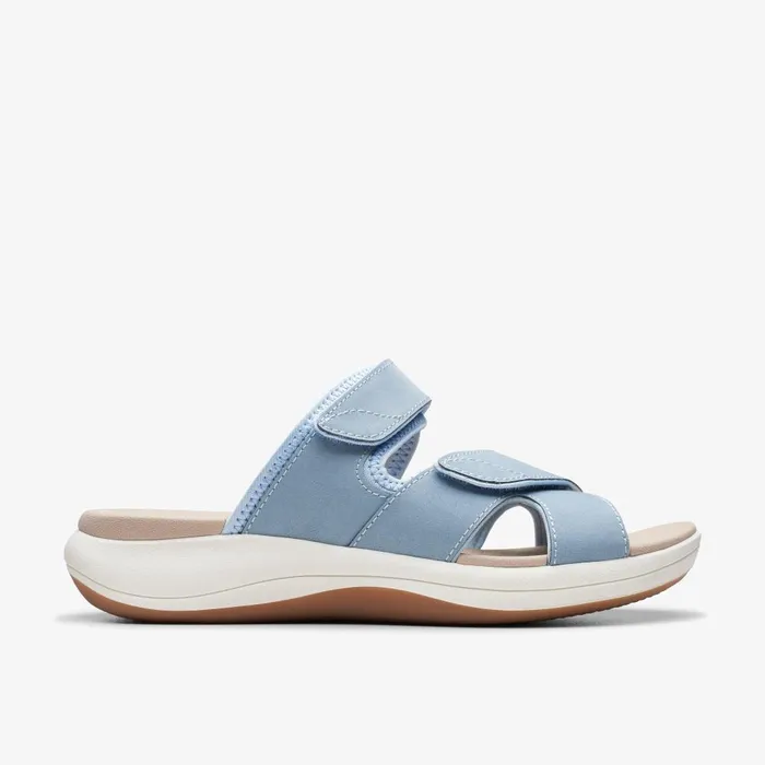 Mira Ease Denim Blue Women Clarks Sandals and Flip Flops