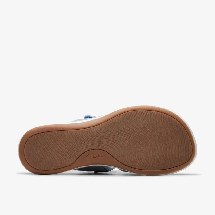 Mira Ease Denim Blue Women Clarks Sandals and Flip Flops