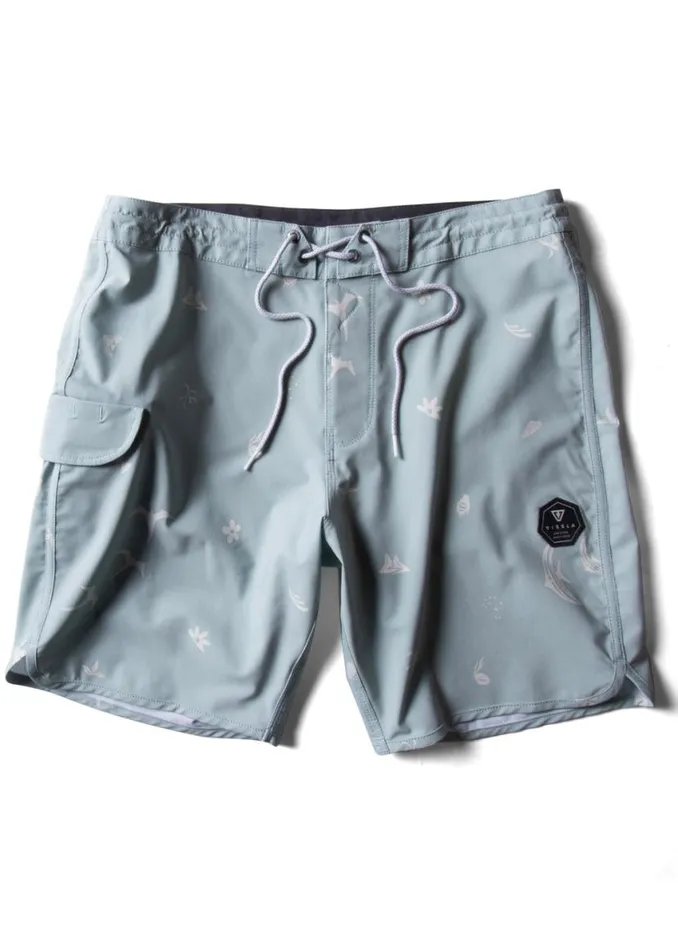 Miyashiro Island Stargazer 185quot Boardshort Agave Men Vissla Boardshorts