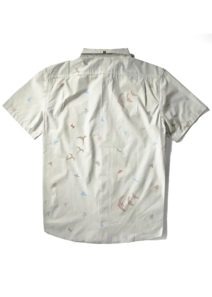 Miyashiro Island Stargazer Eco Ss Shirt Bone Men Vissla Shirts and Flannels