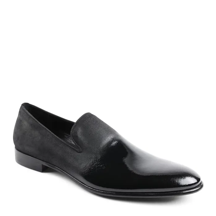 Monet ALine Patent Suede Smoking Slipper 8211 Black Men Bruno Magli Dress Shoes