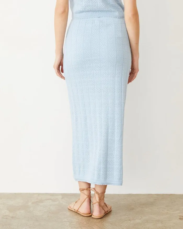 MONROW Skirts Crochet Knit Midi Skirt 8211 Women