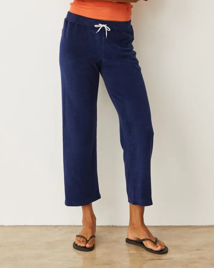 MONROW Sweats Terry Cloth Crop Pant 8211 Women