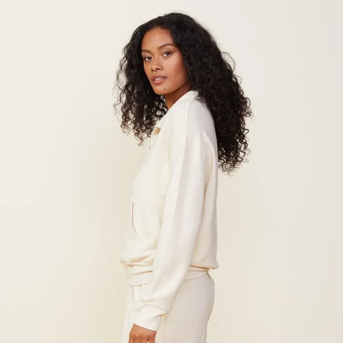 MONROW Sweatshirts Supersoft Fleece Polo Sweatshirt 8211 Women