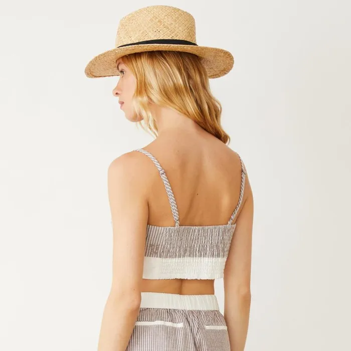 MONROW Tanks Stripe Poplin Bralette Top 8211 Women