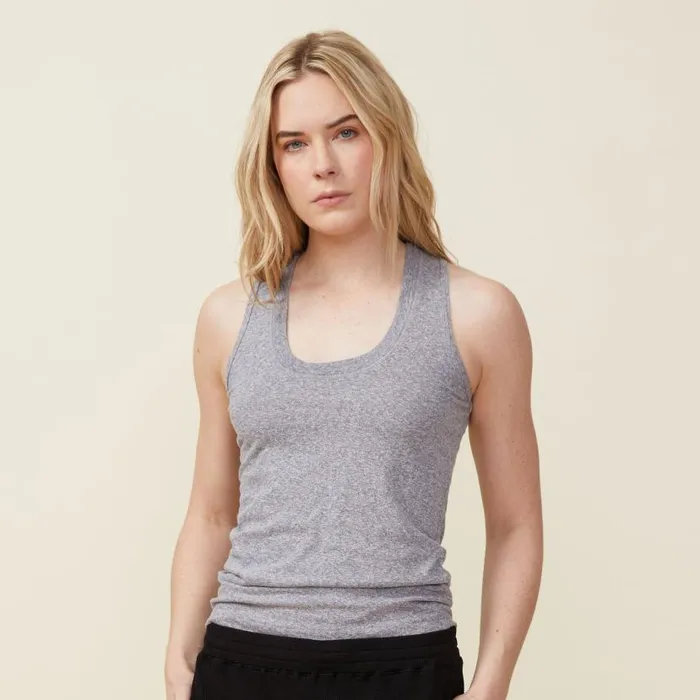 MONROW Tanks Textured Tri Blend Narrow Tank 8211 Granite Color 8211 Women MONROW Tanks Textured Tri Blend Narrow Tank 8211 Granite Color 8211 Women