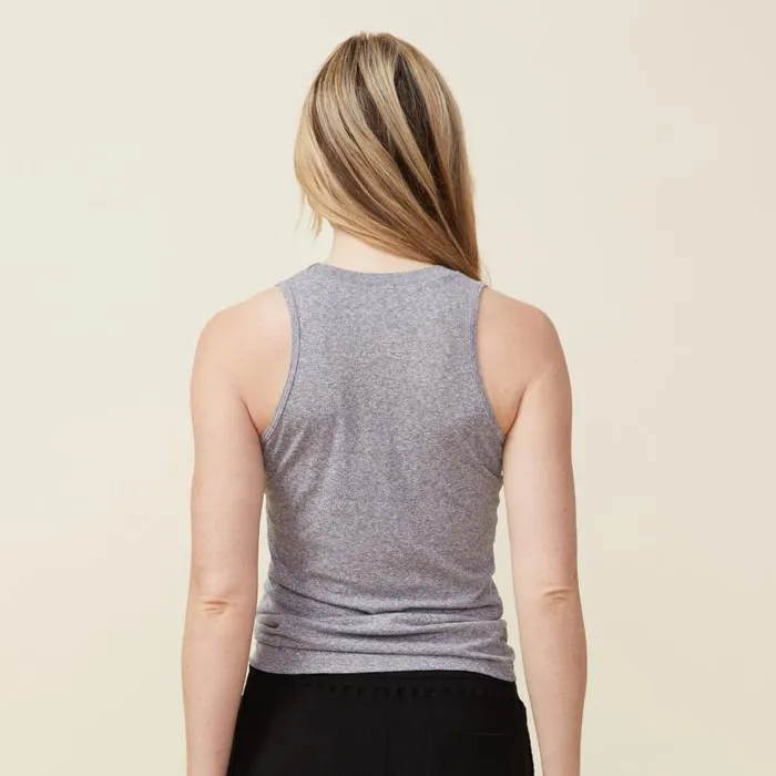 MONROW Tanks Textured Tri Blend Narrow Tank 8211 Granite Color 8211 Women MONROW Tanks Textured Tri Blend Narrow Tank 8211 Granite Color 8211 Women